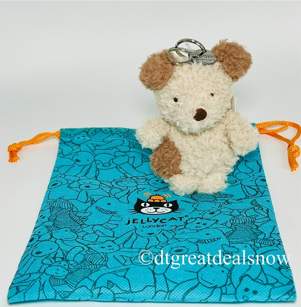 Jellycat Little Pup Bag Charm Brown Little Dog Fuzzy Keychain Soft Plush  | eBay | eBay US