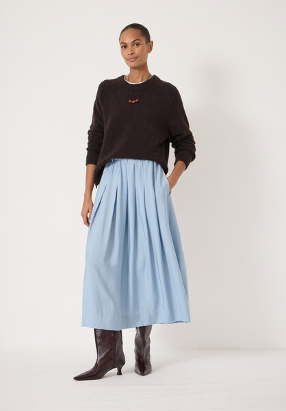 Ivy Pleated Air Flow Midi Skirt | Hush UK