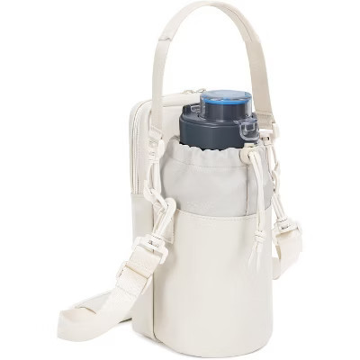 BABYYER Water Bottle Holder with Strap 32oz Insulated Water Bottle Carrier Sling Bag (white) | Target