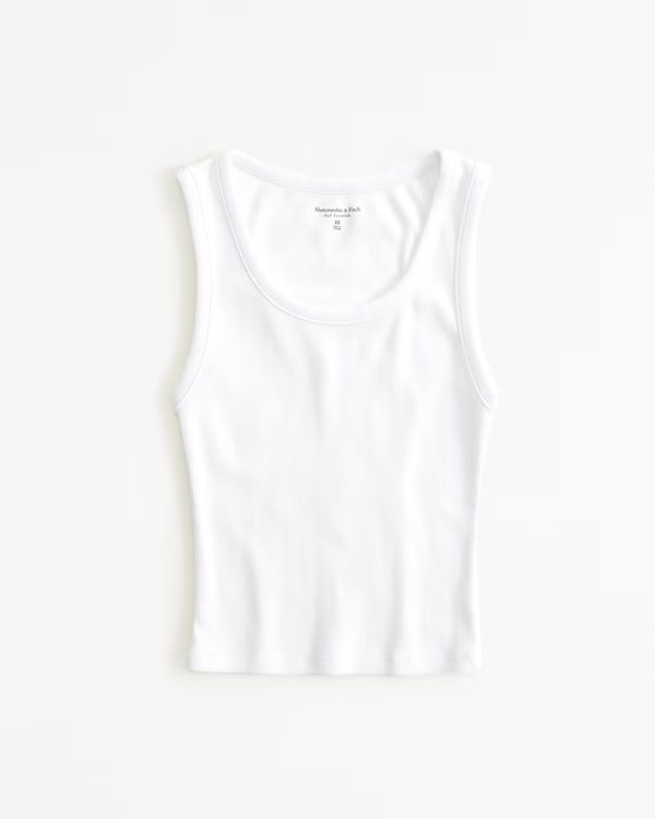 Essential High Scoopneck Rib Tank | Abercrombie & Fitch (US)