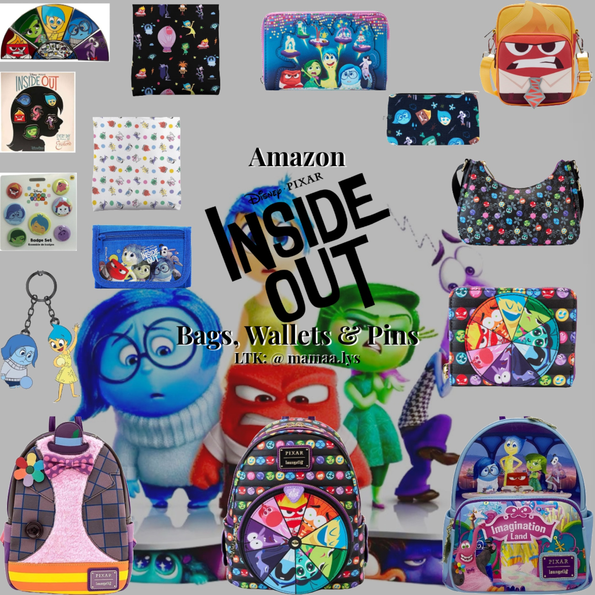 Inside out | Inside out 2 | Pixar | Disney | Bags | wallets | Pins | Accessories | Amazonn

#LTKGiftGuide #LTKFindsUnder50 #LTKItBag