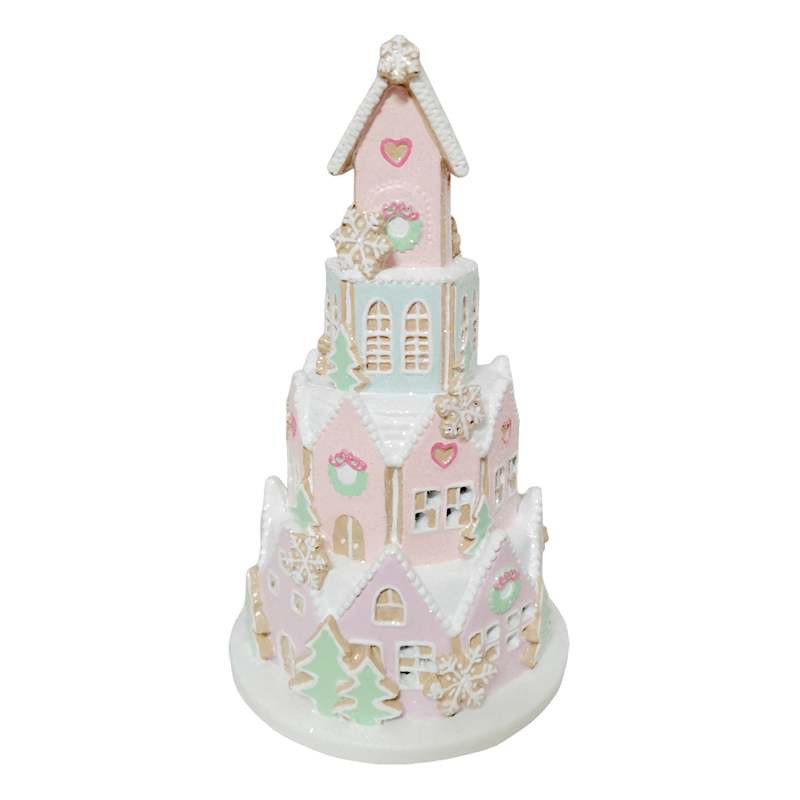 Mrs. Claus' Bakery Small Pastel Gingerbread House, 8.7" | At Home