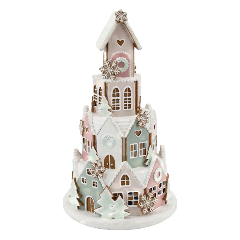 Mrs. Claus' Bakery Small Pastel Gingerbread House, 8.7" | At Home