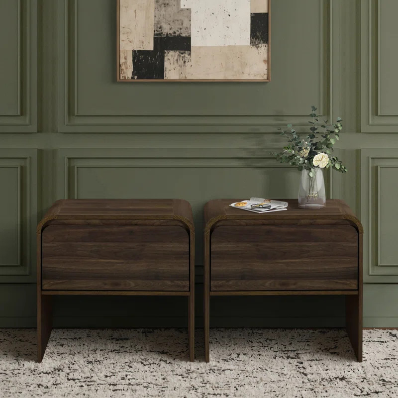 Hellwig 2-Piece Set - 2 End Tables In Walnut | Wayfair North America