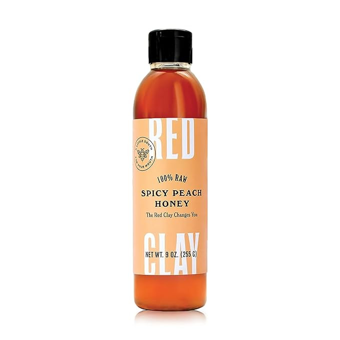 Hot Spicy Peach Honey by Red Clay Hot Sauce, Gluten Free, Paleo Friendly, Raw Wildflower Honey In... | Amazon (US)