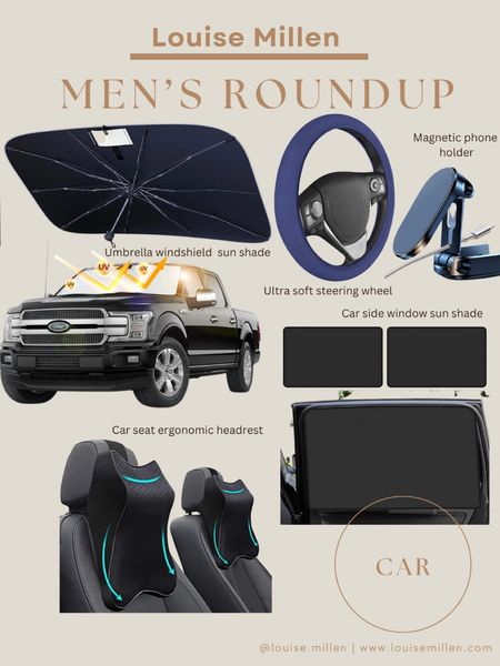 Car essentials - umbrella windshield sun shade - ultra soft steering wheel - side car sun shade - ergonomic neck headrest - magnetic phone holder for car #amazon

#LTKFind #LTKunder50