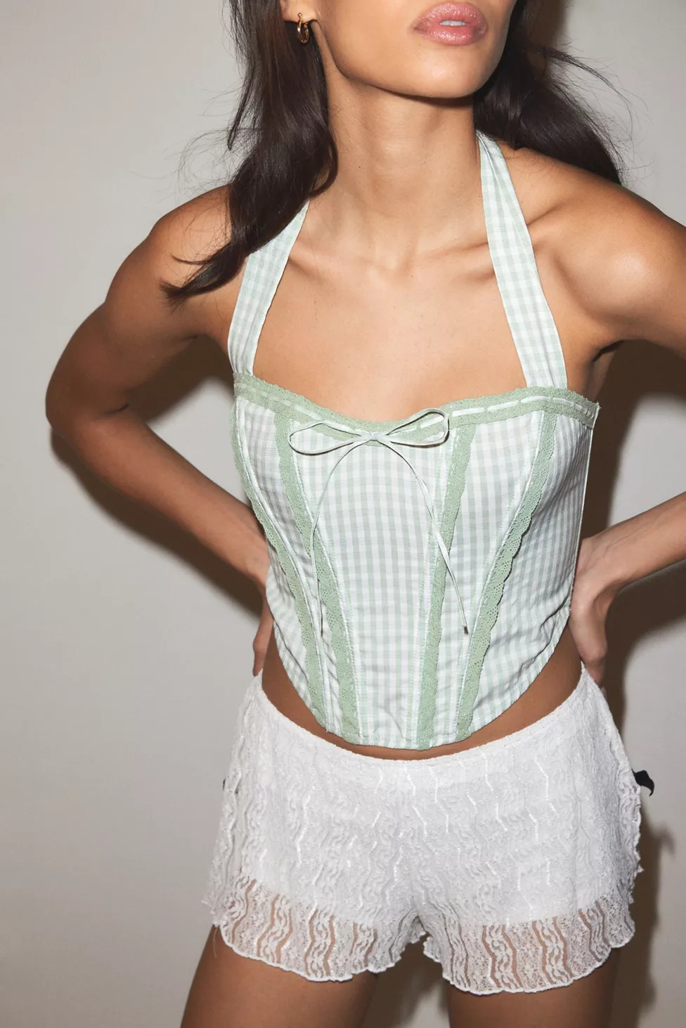 Out From Under Betty Gingham Print Corset | Urban Outfitters (US and RoW)