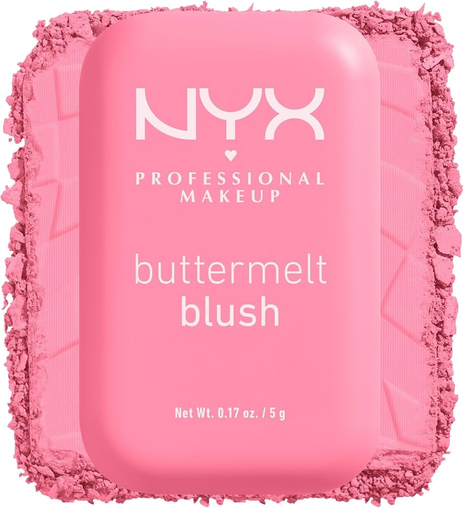NYX PROFESSIONAL MAKEUP Buttermelt Powder Blush, Fade and Transfer-Resistant Blush, Up to 12HR Ma... | Amazon (US)