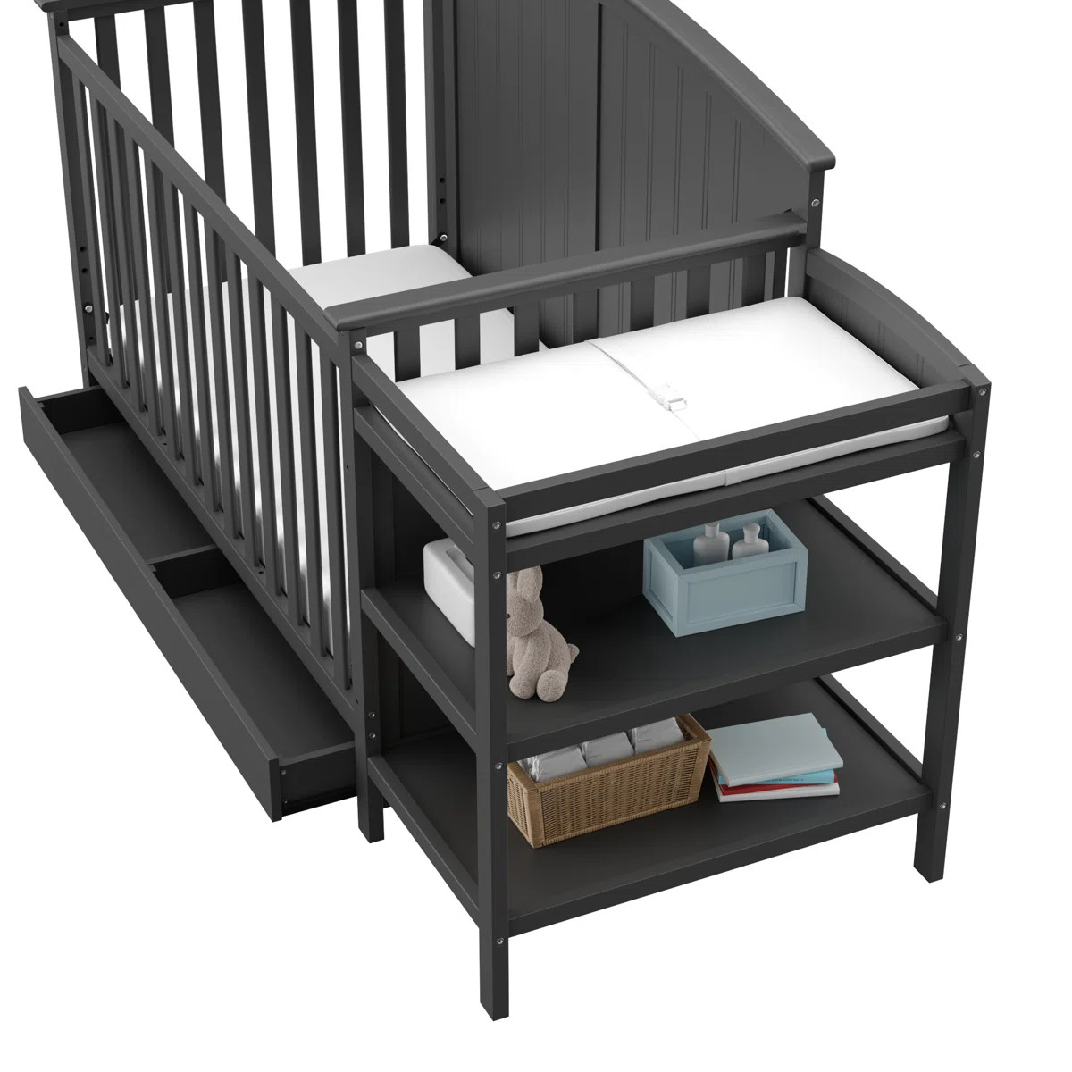 Storkcraft Steveston 5-in-1 Convertible Crib and Changer with Storage & Reviews | Wayfair | Wayfair North America