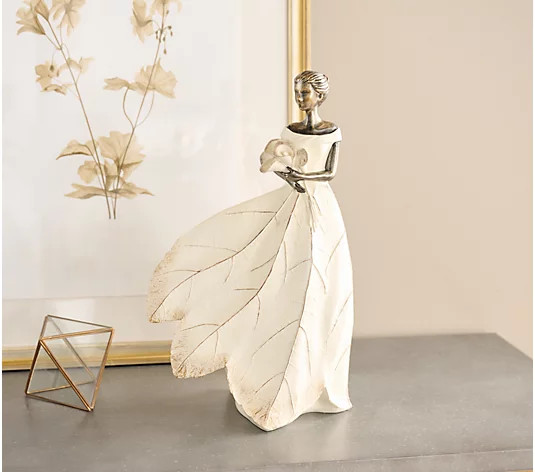 Indoor/Outdoor 18" Garden Maiden with Calla Lily by Valerie - QVC.com | QVC