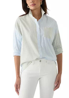 Crown & Ivy™ Women's Long Sleeve Oversized Button Up Shirt | Belk