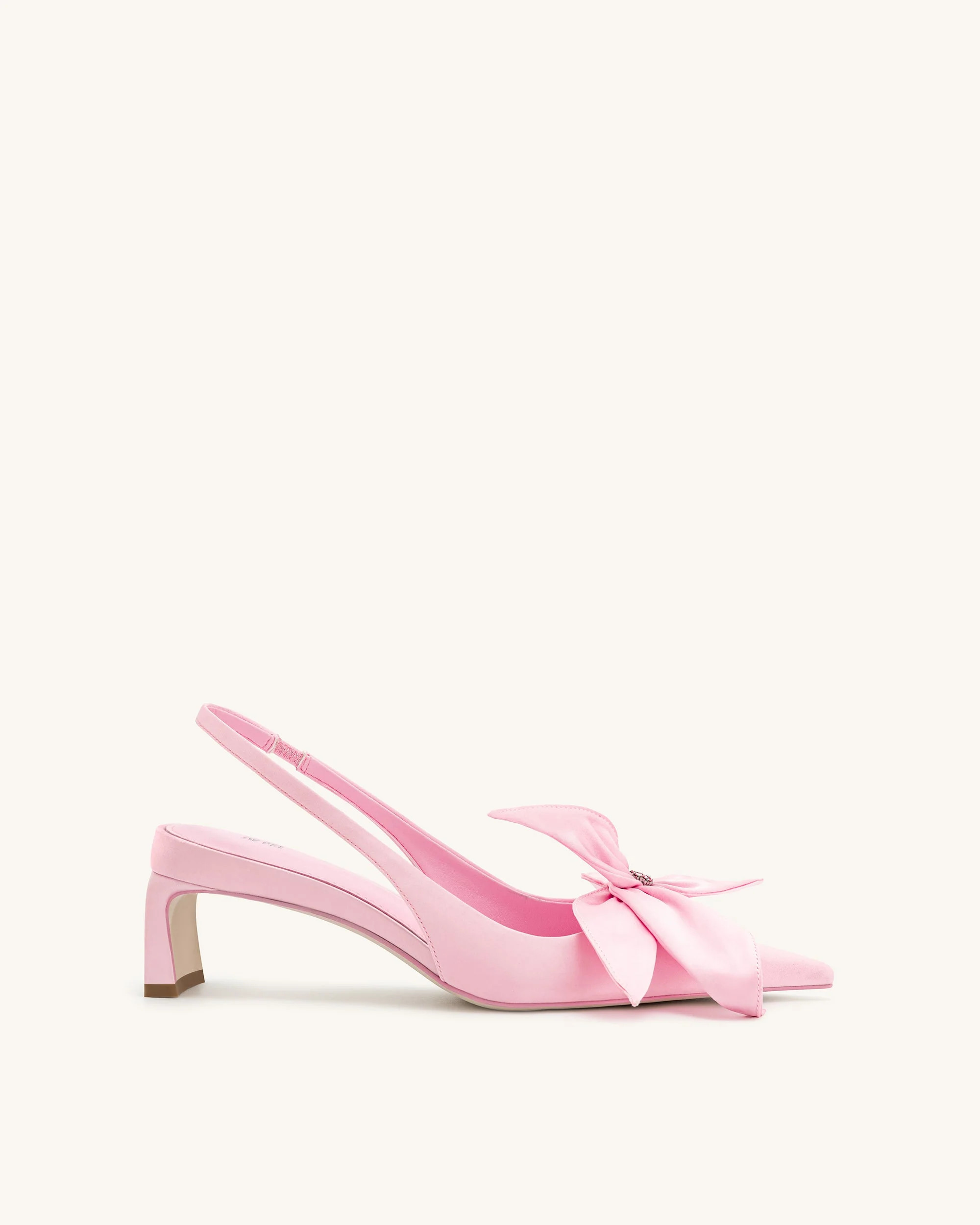 Queena Floral Appliques Slingback Pumps - Pink | JW PEI US