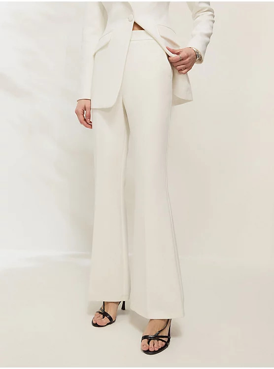White Tailored Blazer and Kick Flare Trousers Co-ord | George