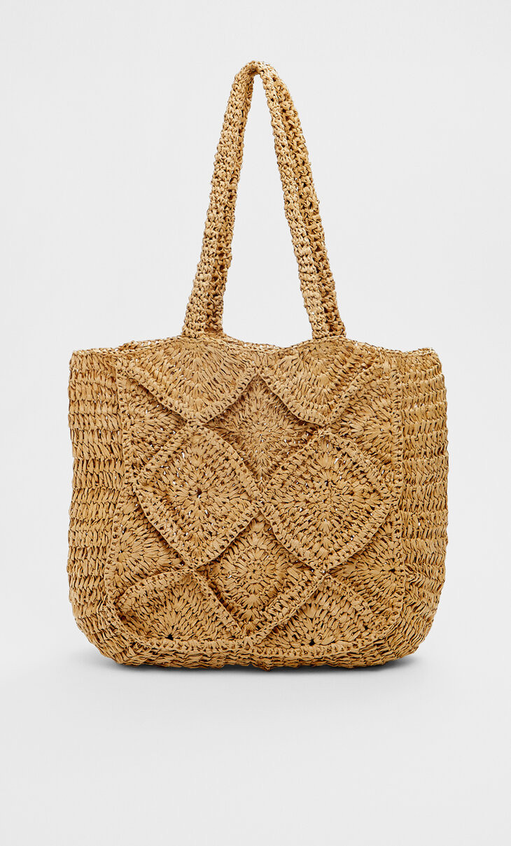 Sac cabas tressé en raphia - Sacs et sacs à dos femme | Stradivarius France | Stradivarius (FR)