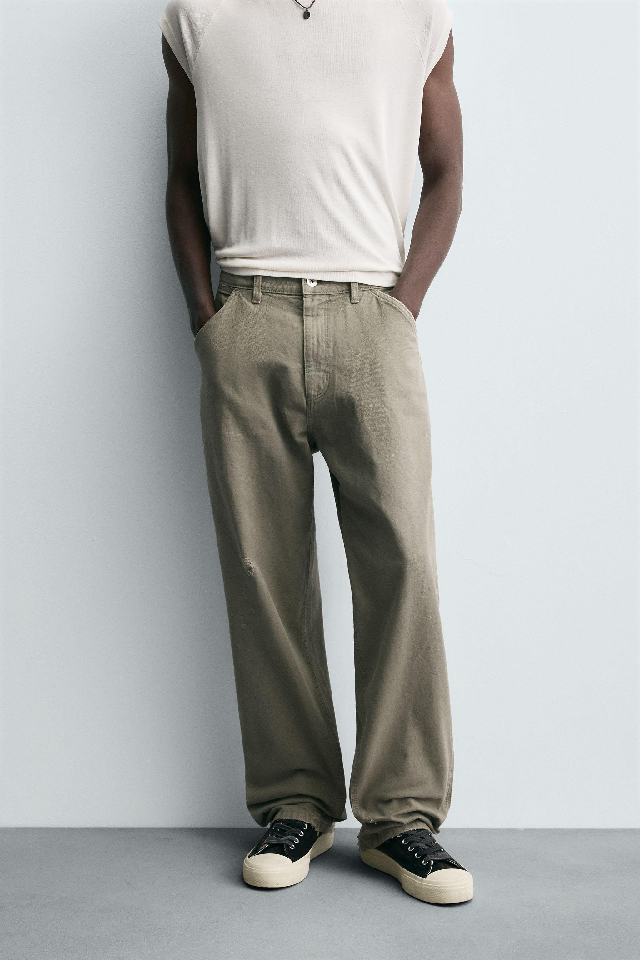 WASHED EFFECT CARPENTER PANTS | Zara US