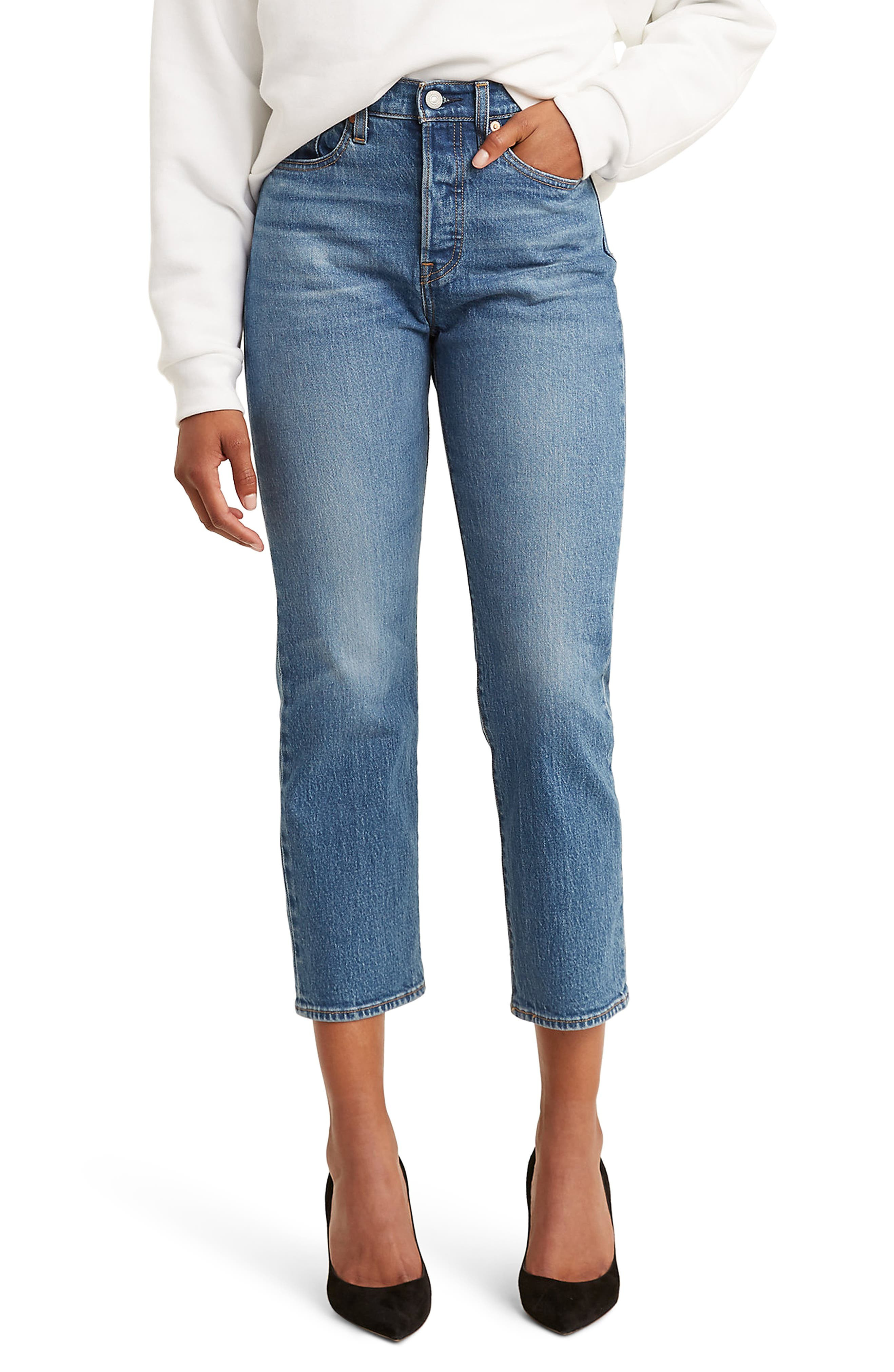Wedgie High Waist Crop Straight Leg Jeans | Nordstrom