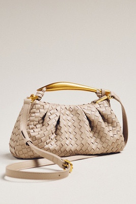 Asymmetrical Hardware Woven Satchel | Anthropologie (US)