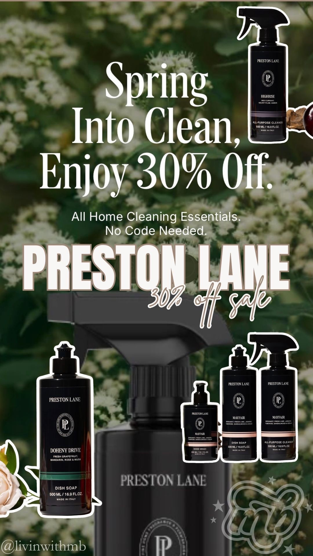 SAVE 30% on Preston Lane cleaning products!

Vegan + cruelty free. No parabens, phthalates, or artificial colors. Crafted with essential oils. And they smell INCREDIBLE! 

My personal favorite scent is High Rise 🫶🏼

#LTKSaleAlert #LTKdayinmylife #LTKHome
