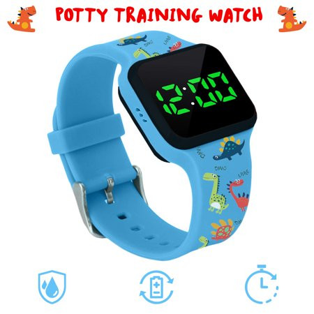 Potty Training Timer Watch with Flashing Lights and Music Tones - Water Resistant, Rechargeable, Din | Walmart (US)