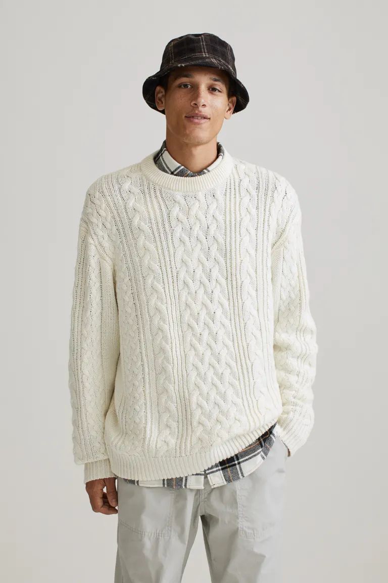 Relaxed Fit Cable-knit Sweater | H&M (US + CA)