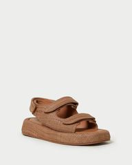 Blaise Brown Raffia Platform Sandal | Loeffler Randall