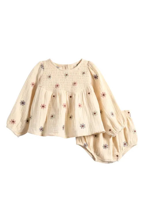 Rylee + Cru Sophia Floral Embroidered Top & Bloomers Set in Flowers at Nordstrom, Size 12-18M | Nordstrom