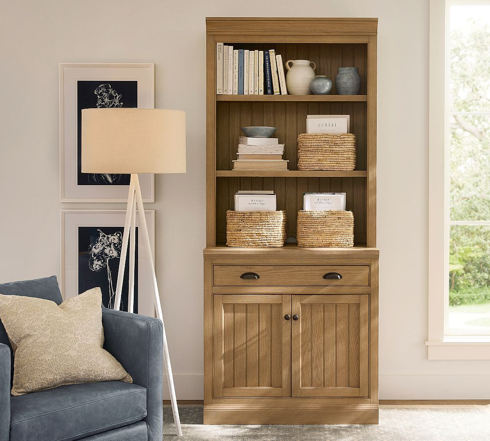 Aubrey 36" Media Shelf with Cabinet | Pottery Barn (US)