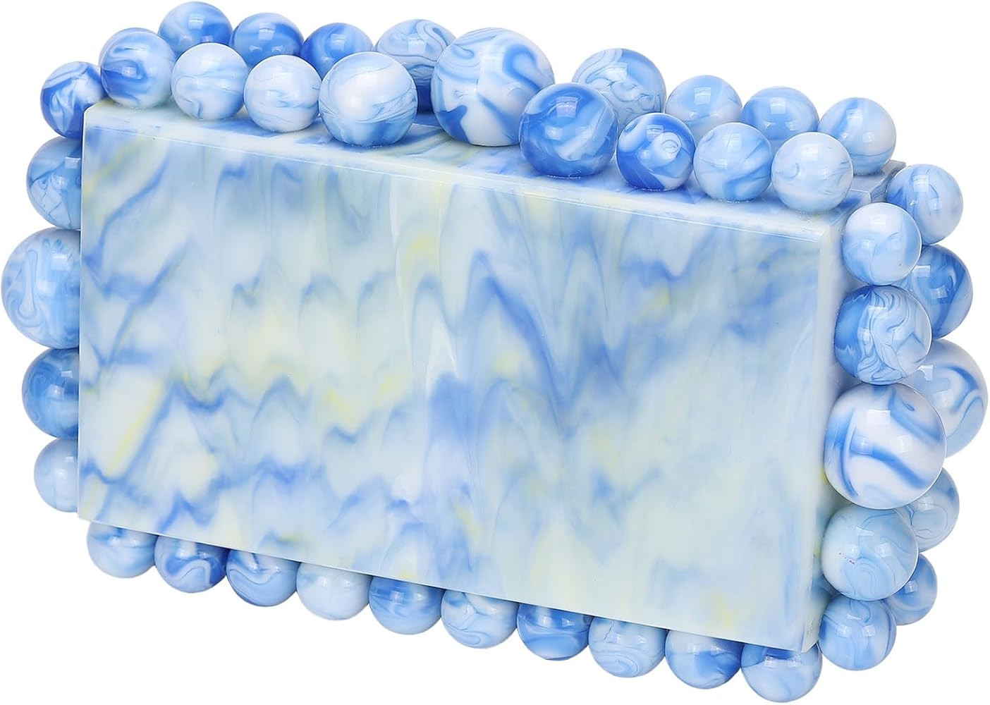 uxcell Evening Clutch Bags, Acrylic Purse Marbling Bags for Wedding Prom Party, Blue | Amazon (US)