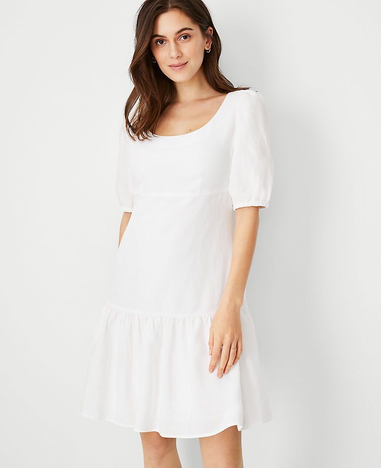 Puff Sleeve Tiered Flare Dress | Ann Taylor | Ann Taylor (US)