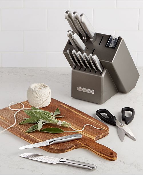 KitchenAid KKFSS16CS Architect Series 16-Pc. Stainless Steel Cutlery Set, Created for Macy's & Re... | Macys (US)