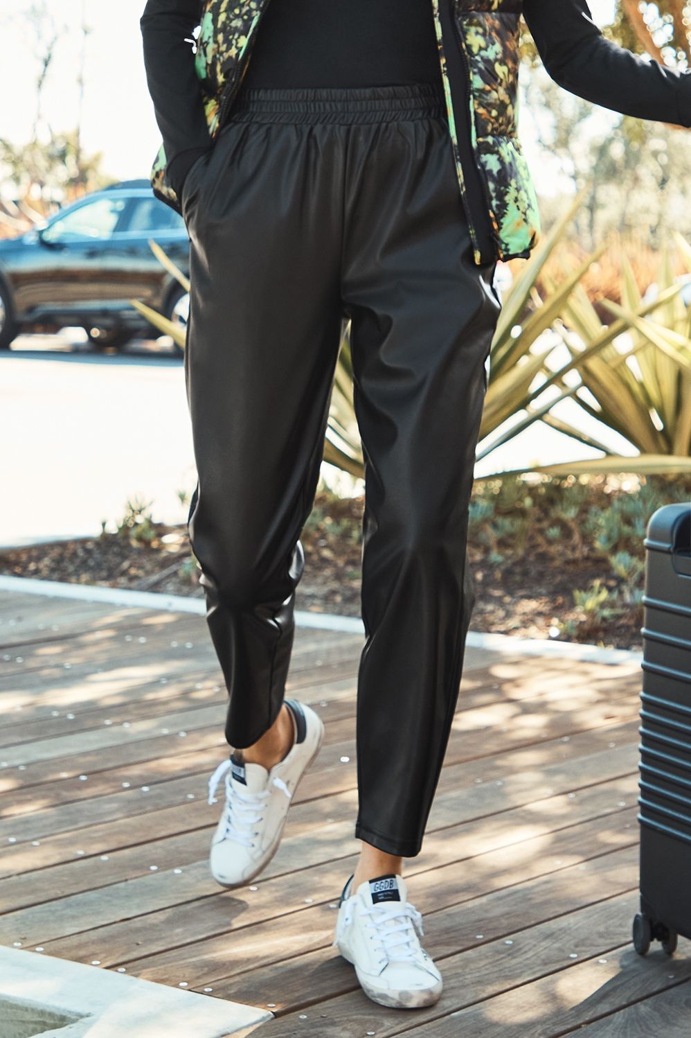 High-Waisted Vegan Leather Pant | Fabletics - North America