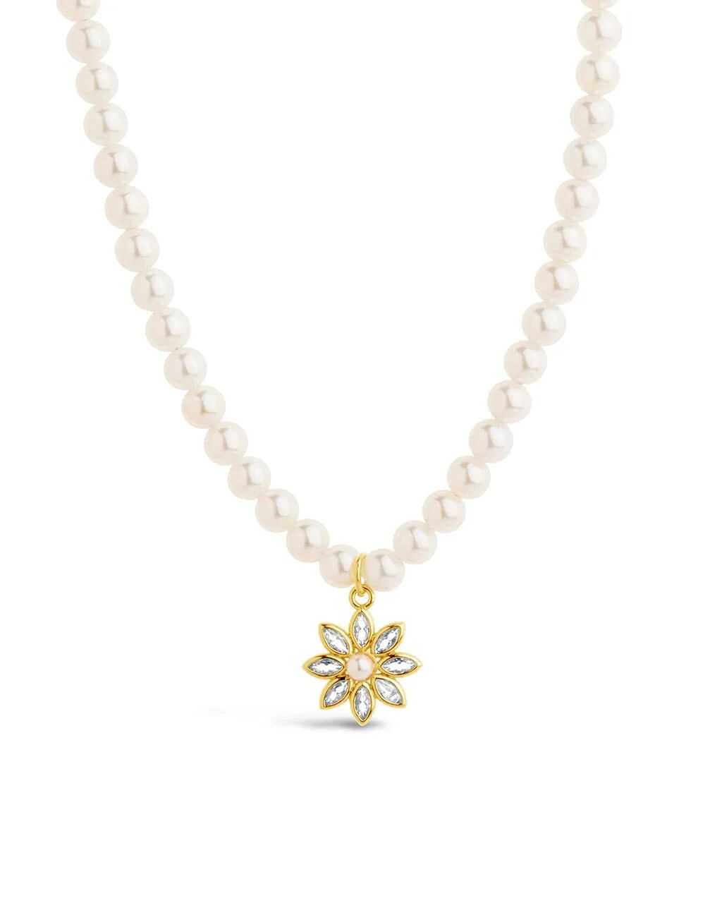 Esti Pearl & Cubic Zirconia Charm Necklace | Sterling Forever