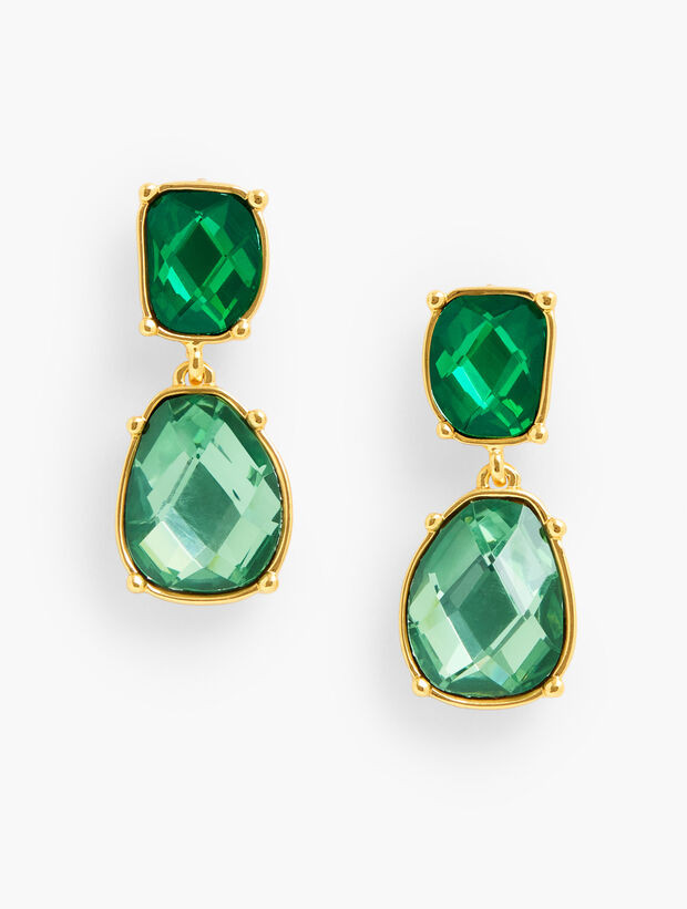 Checkered Stone Drop Earrings | Talbots