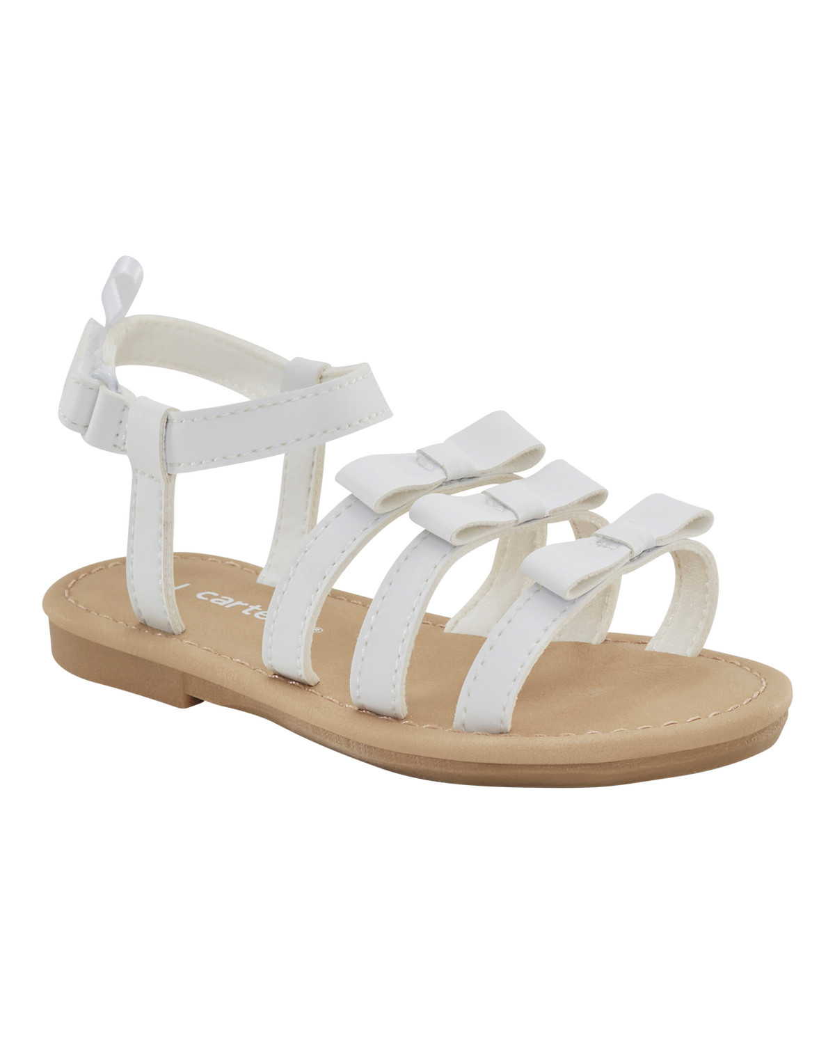Toddler Strappy Sandals - White | Carter's Inc