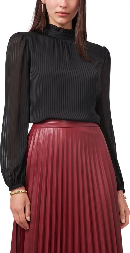 Vince Camuto Satin Stripe Blouse | Nordstrom | Nordstrom