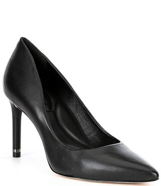 Kara Leather Classic Pointed Toe Pumps | Dillard's
