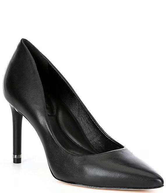 Kara Pointed Toe Leather Pumps | Dillard's