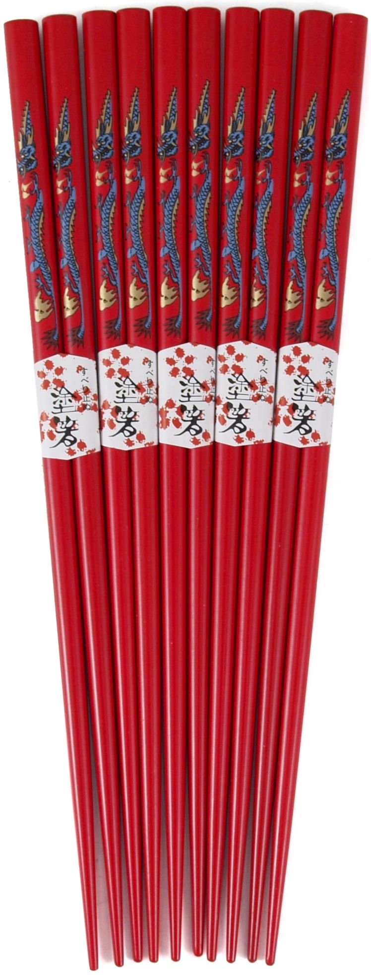 Red Finish Blue Dragon Chopsticks, Set of 5 | Walmart (US)