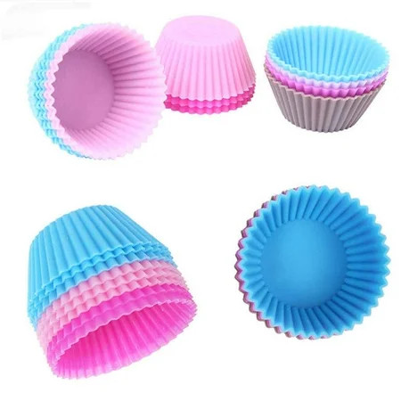 1pcs/12pcs Silicone Cupcake Mold DIY Baking Fondant Muffin Cake Decorating Liner Pudding Jelly Case | Walmart (US)
