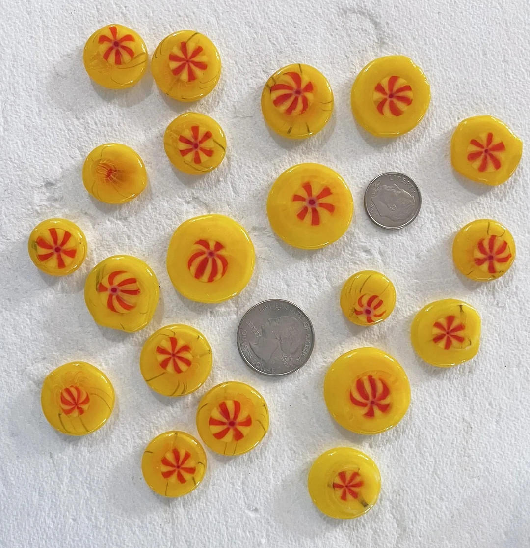 96 Coe Murrini Coins- #93- 2.6 Oz-sliced Murrini, Pre-fired Murrini-murrini, Murrini Mix, Kathy F... | Etsy (US)