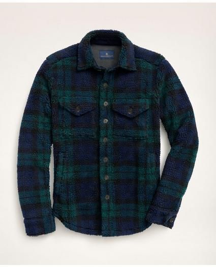 Teddy Fleece Tartan Shirt Jacket | Brooks Brothers