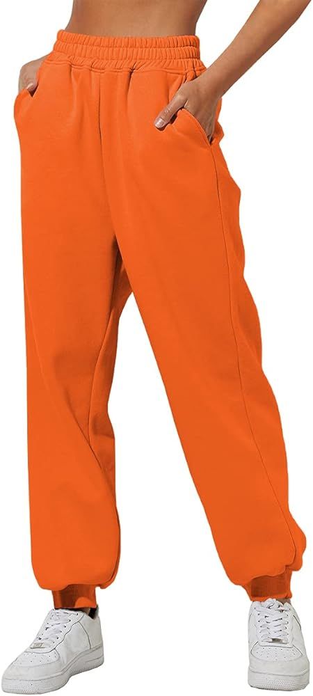 Yovela Womens High Waisted Baggy Sweatpants 2023 Fall Jogger Pants Y2k Trendy Lounge Trousers wit... | Amazon (US)