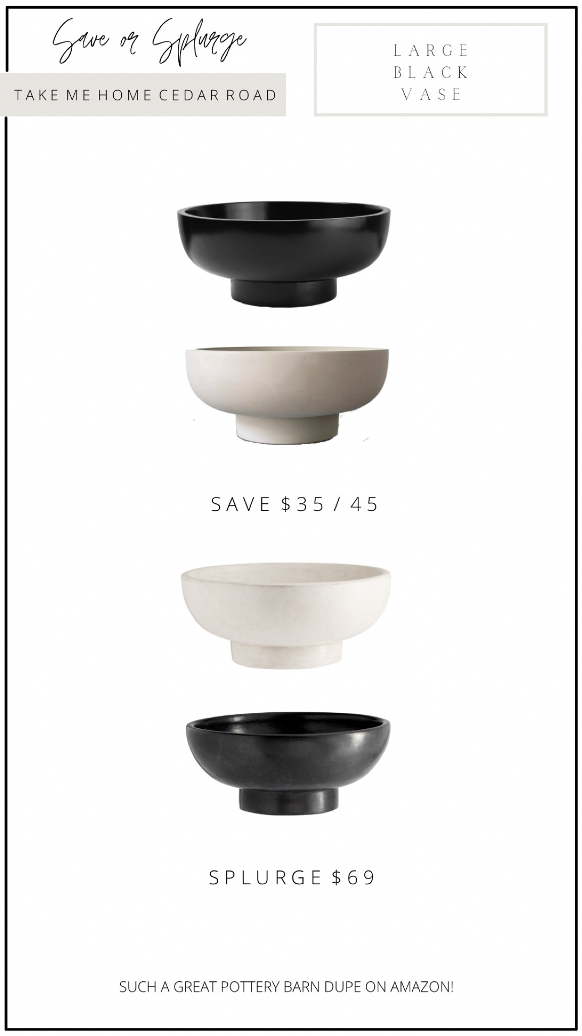 DESIGNER DUPE:

found an amazing look alike for the popular Pottery Barn Orion bowl. These amazon bowls are so pretty! I ordered the lighter one and it’s amazing quality! 

Home decor, table decor, shelf decor, cement bowl, decorative bowl, living room, kitchen, dining room, bedroom, amazon, amazon home, amazon finds, pottery barn dupe 

#LTKhome #LTKunder50 #LTKFind