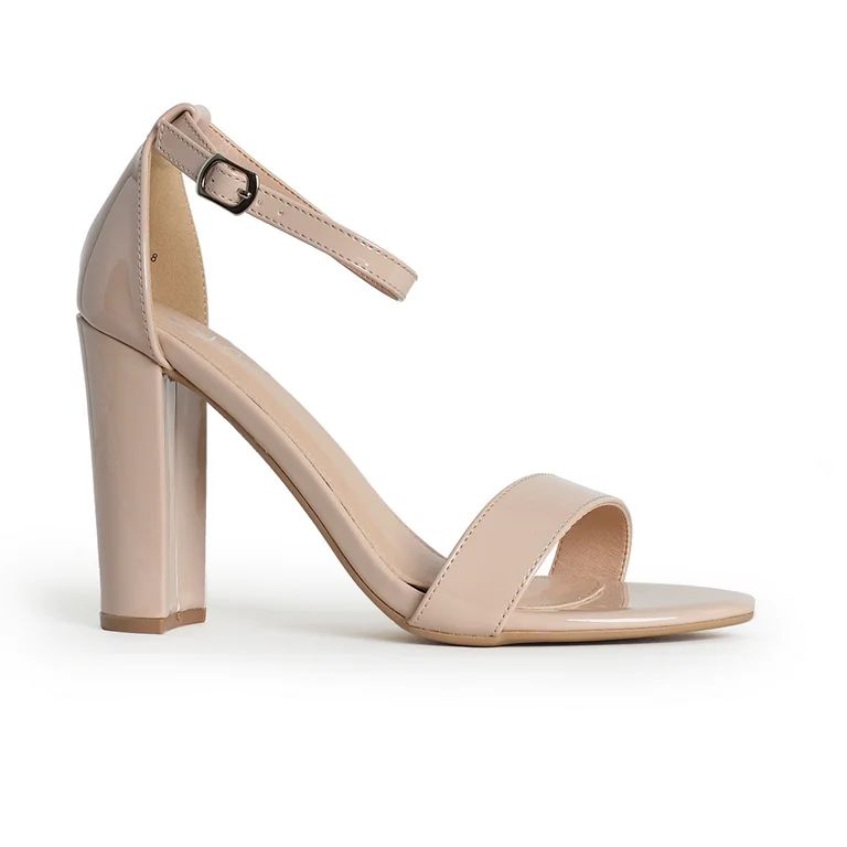 J.Adams Shirley - Women's High Heel Chunky Party Dress Shoes Ankle Strap Wedding Heeled Sandals -... | Walmart (US)