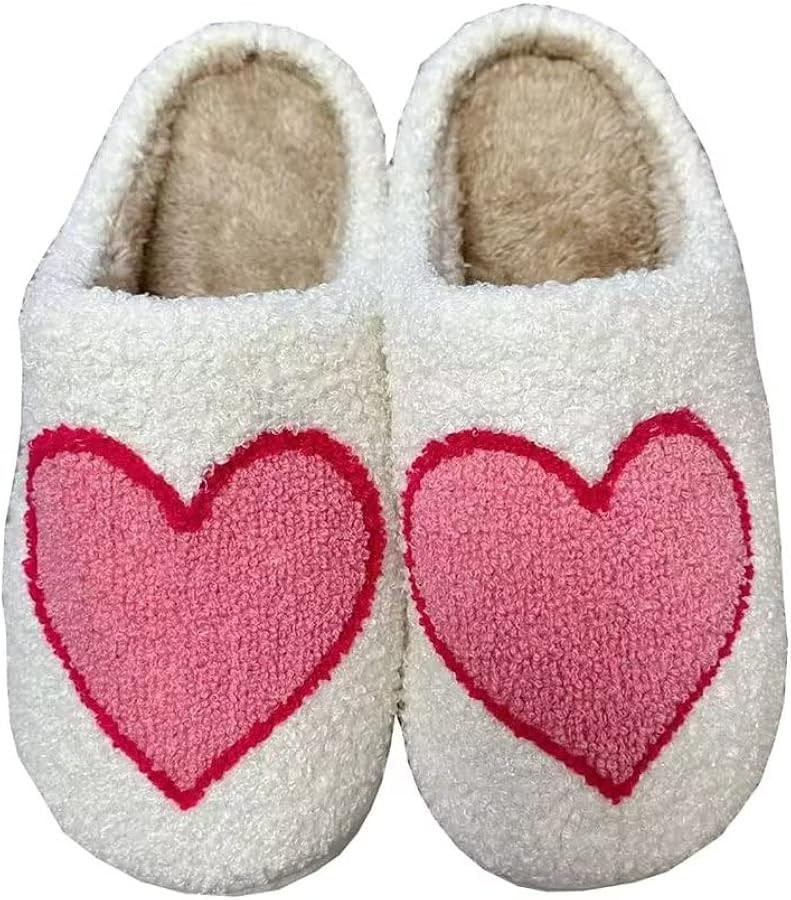 QIPILON Women's Men's Plush Heart Love Slippers Evil Eye Blue Eyes Slippers Mushroom Slippers Cat... | Amazon (US)