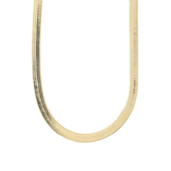 Chunky Flat Snake Chain Necklace | Orelia London