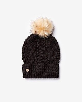 Cable Knit Pom Beanie | Express