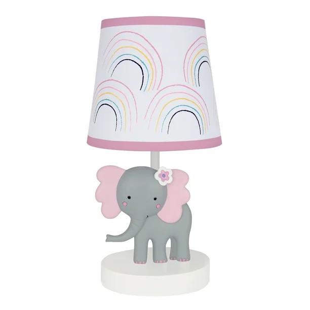 Bedtime Originals Rainbow Jungle Elephant Nursery Lamp with Shade & Bulb | Walmart (US)