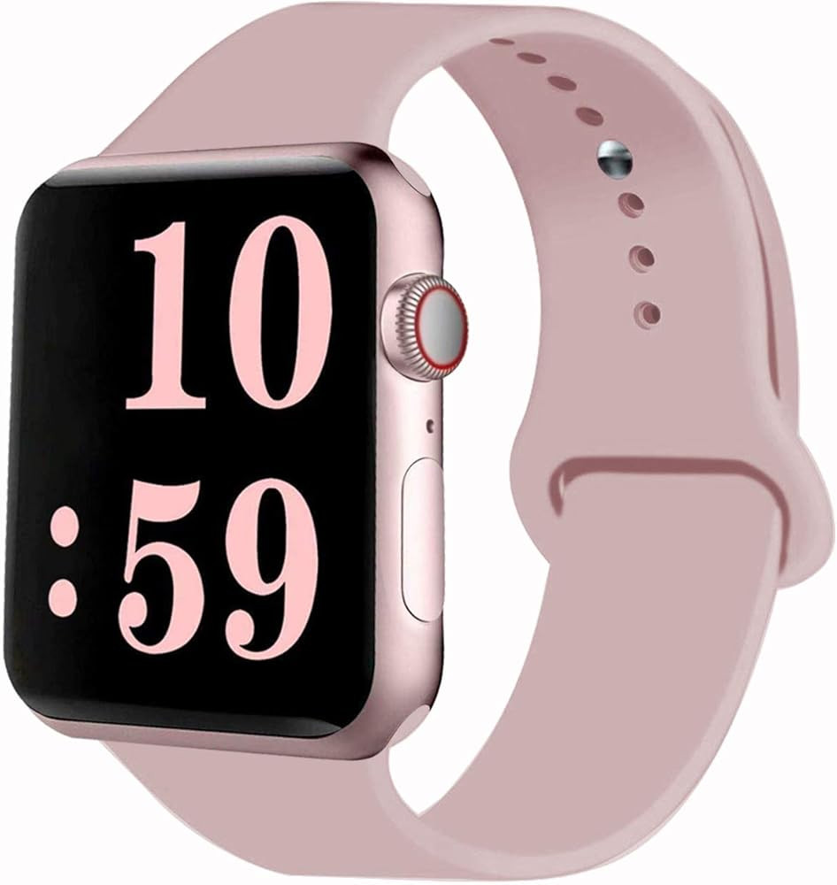 Sport Band Compatible for Apple Watch Band 38mm 40mm 42mm 44mm, Soft Silicone Sport Strap Replace... | Amazon (US)