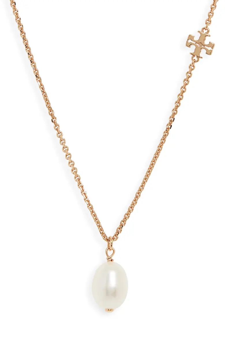 Logo Pearl Pendant Necklace | Nordstrom